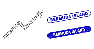 Sıkıntılı Bermuda Adası Filigranlarıyla Elips Kolajı Büyüme Trend Çizelgesi