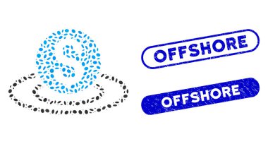 Ellipse Mozaik Dolarlık Para Alanı Çizilmiş Offshore Filigranı