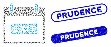 Eliptik Mozaik Çıkış Başlık Takvimi Günü Tehlike Mühürleriyle