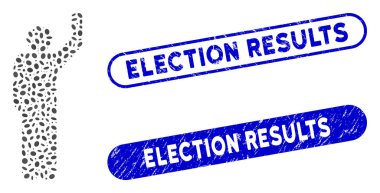 Eliptik Mozaik Otostop Pozu ile Grunge Seçim Sonuçları Damgalanıyor