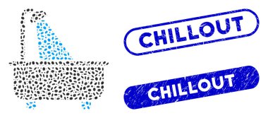 Oval Kolaj Banyosu Üstü çizilmiş Soğutma Damgalarıyla