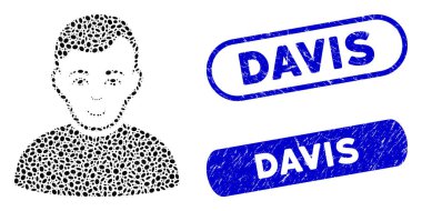 Grunge Davis Damgalı Oval Mozaik Kullanıcısı