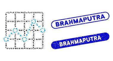 Brahmaputra Mühürlü Eliptik Kolaj Çizgisi