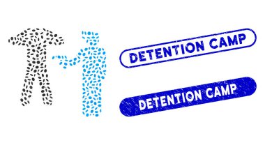 Dokuma Kampı Damgalı Oval Kolaj Tutuklaması