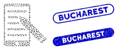 Oval Kolaj Mobil Kalemi Bükreş Filigranlarıyla Düzenle