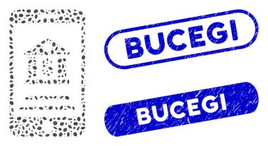 Grunge Bucegi Mühürlü Eliptik Mozaik Mobil Bankacılık