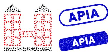 Çizik Apia Mühürlü Elips Kolaj Şirketi Binası