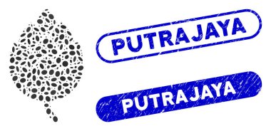 Dot Collage Hop Bud with Distress Putrajaya Stamps