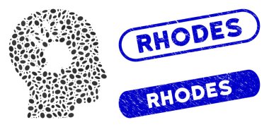 Noktalı Mozaik Zihinsel Yazdırma Sıkıntı Rodos Mührü