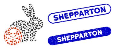 Oval Kolaj Tavşan Toksini Dokulu Shepparton Mührü