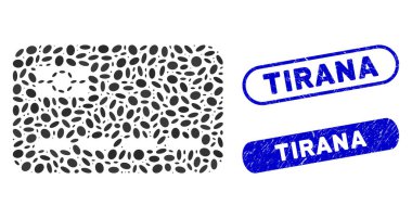 Ellipse Mosaic Credit Card with Distress Tirana Seals