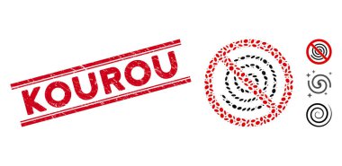 Distress Kourou Line Seal and Collage No Spiral Icon