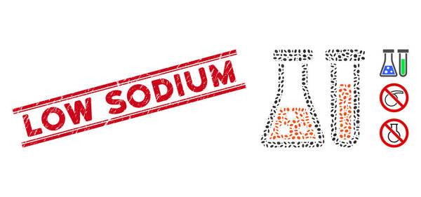 Textured Low Sodium Line Stamp and Collage Chemistry Icon