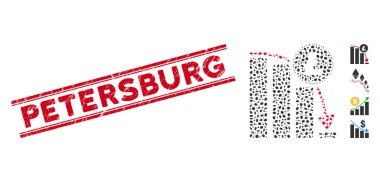 Tehlike Petersburg Çizgisi Damga ve Kolaj Edebiyat Düşen Hızlanma Çizelgesi Simgesi Simgesi