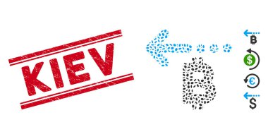 Kolaj Bitcoin Geri İade Simgesi ile Kiev Hat Mührü