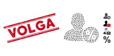 Grunge Volga Hattı Mühürleme ve Kolaj Kullanıcı Vergisi Simgesi