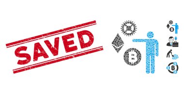 Tehlike Kaydedilmiş Satır Mührü ve Mozaik Kişi Şifreleme Simgesini Göster