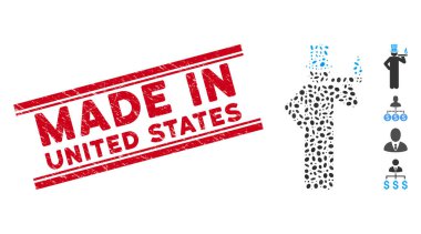 ABD Hat Mührü ve Mozaik Amerikan Kapitalist Simgesi 'nde Tehlike Yapıldı