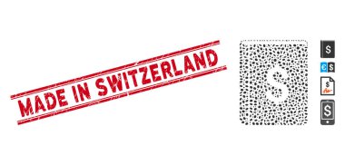 İsviçre Hat Mührü ve Mozaik Dolarlık Kitap Simgesinde Yapılandırılmış