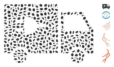 Noktalı Kolaj Elektrikli Araba