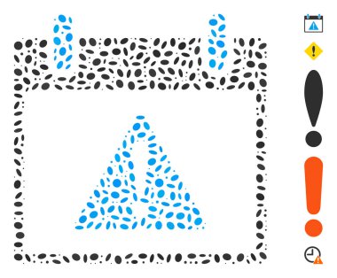 Oval Mosaic Warning Calendar Day