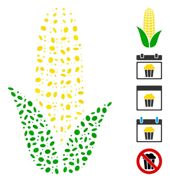 Owalna kukurydza kolagenowa — Wektor stockowy