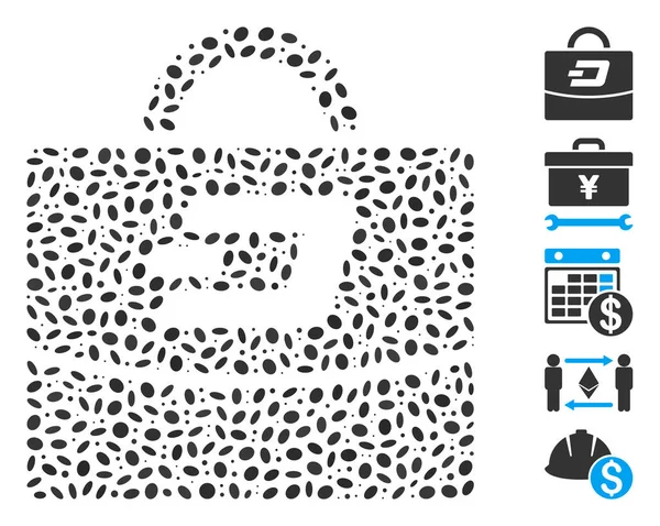 Dot Mosaic Dash Accounting Case — Stockvektor