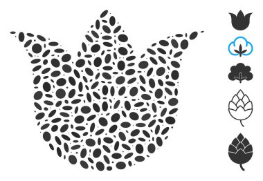 Ellipse Collage Tulip Flower