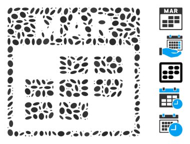 Oval Kolaj Mart Takvim Sistemi