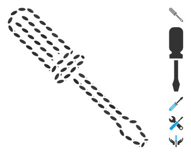 Noktalı Kolaj Contour Tornavida