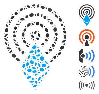 Elips Mozaik Ethereum Kristal Hava Damlası