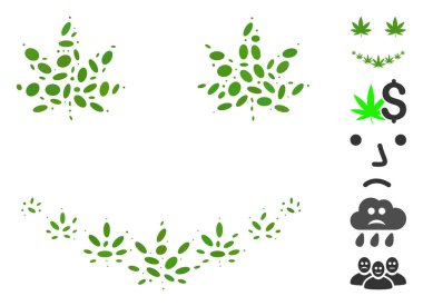 Noktalı Mozaik Marihuana Gülümse