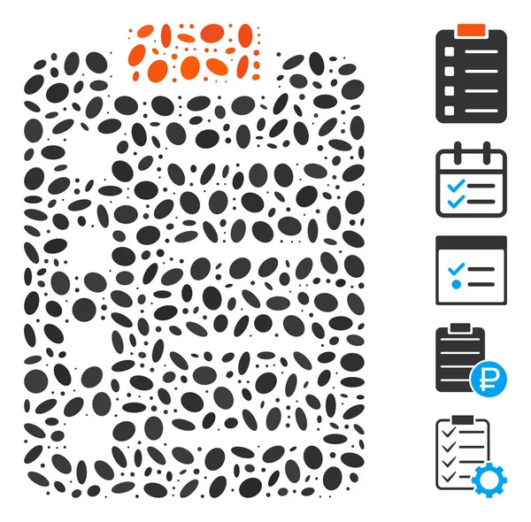 Formulaire de tampon de collage pointillé — Image vectorielle