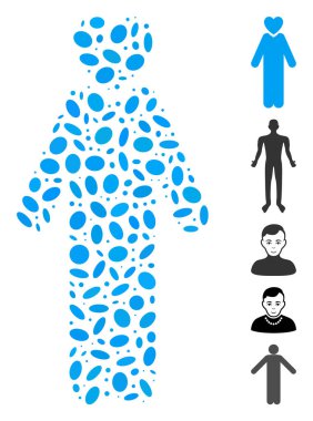 Oval Mosaic Lover Man