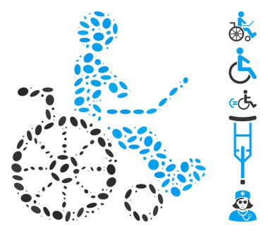 Dotted Mosaic Wheelchair