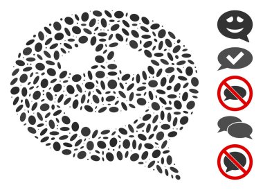 Ellipse Collage Happy Smiley Message