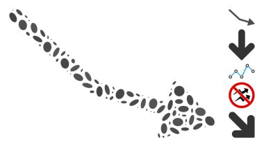 Ellipse Mosaic Negative Trend Arrow