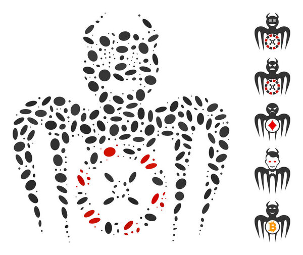 Овальный коллаж-рулетка Mad Spectre Devil
