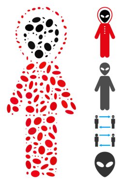 Dot Mosaic Alien Space Suit