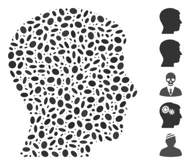 Dotted Mosaic Man Profile