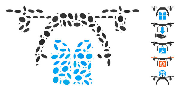 Dot Collage Подарочная доставка дрона
