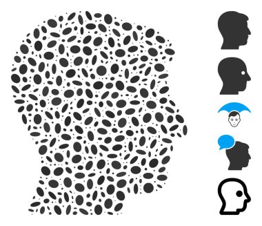 Noktalı Mozaik Adam Başı