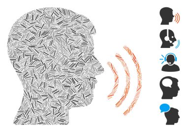 Line Collage Speech