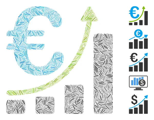 Hatch Mosaic Euro Sales Growth — Stock vektor