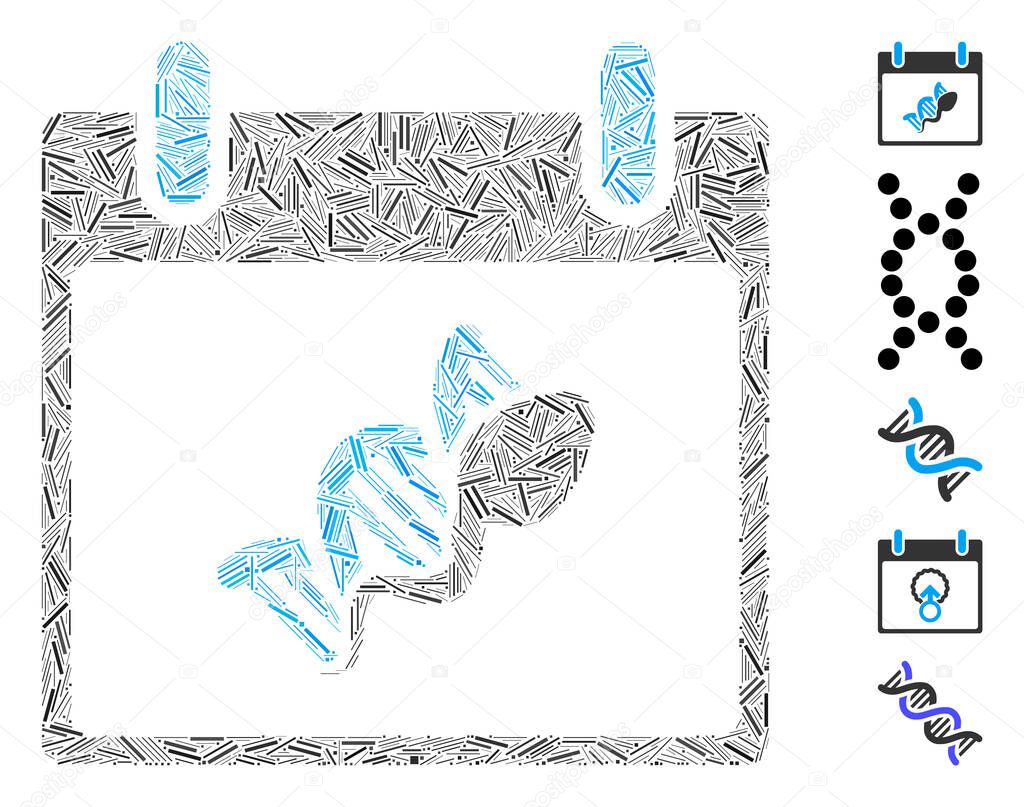 Line Collage Sperm DNA Replication Calendar Day