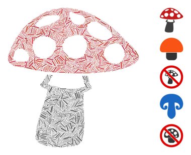 Line Mosaic Mushroom