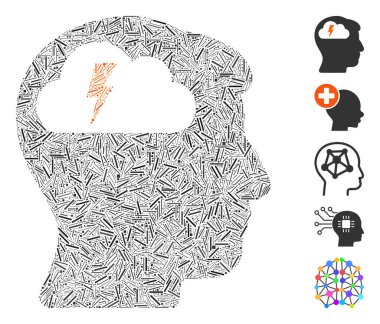 Dash Mosaic Brainstorming Icon
