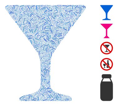 Kapak Kolajı Şarap Cam Simgesi