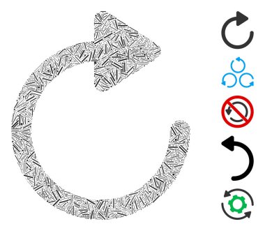 Line Mosaic Rotation Icon