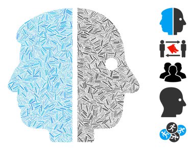 Dash Mosaic Dual Face Icon